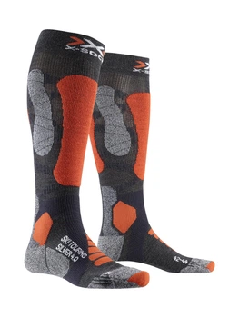 Термошкарпетки для гірськолижного спорту X-SOCKS Ski Touring Silver 4.0 XS-WS47W19U-G053 Anthracite Melange/Orange Fluo 39/41