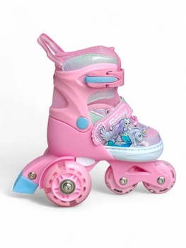 Детские раздвижные ролики для начинающих SP-Sport Fairytale 192 размер 31-34 Pink-Light Blue