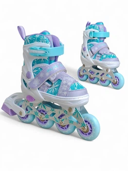 Детские раздвижные ролики SP-Sport Frozen 169 размер 35-38 Light Blue-Violet
