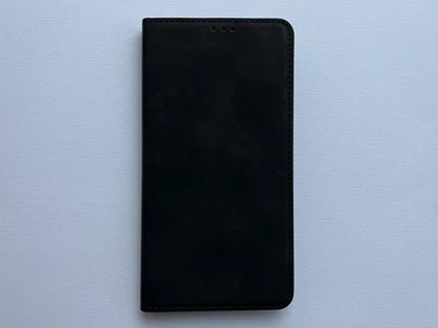 Захисний чохол-книжка K'try для Samsung Galaxy S25 Edge чорний, з матової штучної шкіри зі слотами для карт