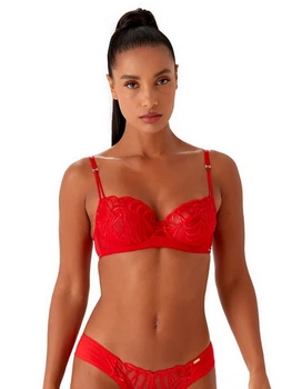 Бюстгальтер Gossard Fiesta 19705FIE червоний вишитий мереживний балкон без підкладки 75B Fiesta Red (5053014912437)