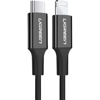 Кабель UGREEN US171 USB 2.0 Type-C M to Lightning M 2m 3A Nickel Plating ABS Shell Black (60752)