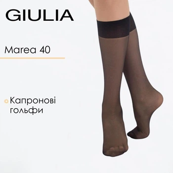 Поліамідні гольфи комплект 2 пари Giulia MAREA 40 gambaletto one size Black-nero, зручні, стильні жіночі