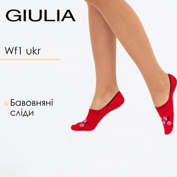 Класичні підслідники жіночі Giulia WF1 UKR 2405 36/40 Red-red, Жіночі шкарпетки Giulia