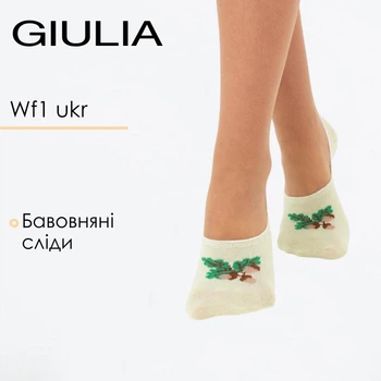 Клаcсические следки женские Giulia WF1 UKR 2402 36/40 Green-salat, короткие носки