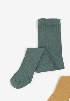 Колготки H&M 1081651П хакі смужка вязка 50-56см