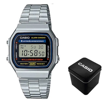 Унисекс часы Casio A168WA-1W Серебристые ( AT1141-0421 )