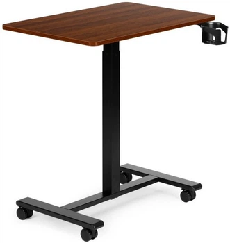 Mobilne biurko komputerowe ModernHome by Multistore regulowane 70 x 48 Czarno-brązowe (JNI-PN01-1-5)
