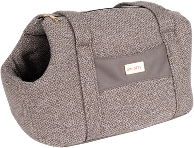 Транспортна сумка для собак Amiplay Milano S Бежева (5907563310452)