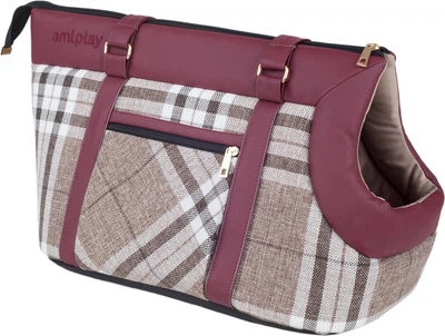 Транспортна сумка для собак Amiplay Kent S Бордова (5907563238190)