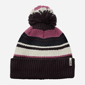 Детская зимняя шапка-бини для девочек Jack Wolfskin Pompom Beanie Kids 1911081-2700 49-53 Разноцветная (4064886302227)
