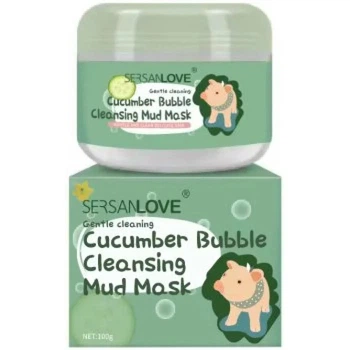 Киснева бульбашкова маска з огірком Sersanlove Cucumber Bubble Clay Mask 100гр