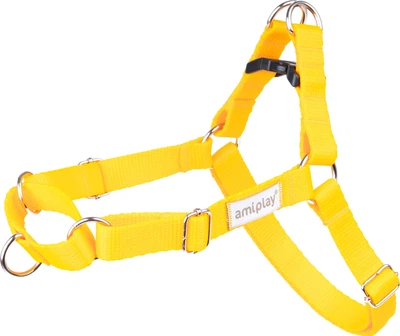 Szelki regulowane dla psów Amiplay Samba Easy Go XL Żółte (5907563278967)