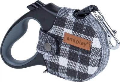 Smycz automatyczna dla psów Amiplay Infini z obudową London S 300 cm Szara (5907563272002)