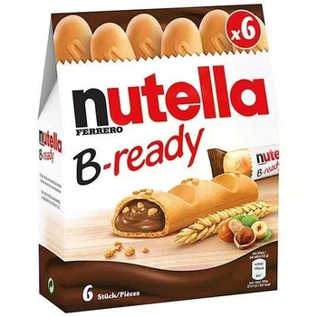 Вафельні батончики Nutella B-ready з кремом з лісових горіхів та какао, 132 г (6 шт)