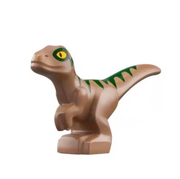 Конструктор маленький динозавр дитинча велоцираптор коричневий Jurassic World бебі раптор Baby Raptor Velociraptor
