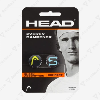 Вібраційний амортизатор для тенісної ракетки HEAD Zverev Dampener Жовто-синій