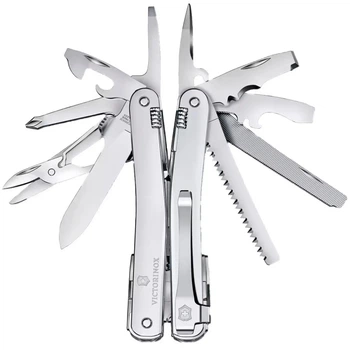 Мультитул Victorinox Swisstool Spirit MX Clip (105мм, 22 функції), блістер, сталевий 3.0224.MKB1