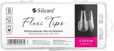 Zestaw sztucznych paznokci Silcare Flexi Tips Coffin 240 szt (5902560570434)