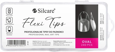 Zestaw sztucznych paznokci Silcare Flexi Tips Oval 240 szt (5902560570441)