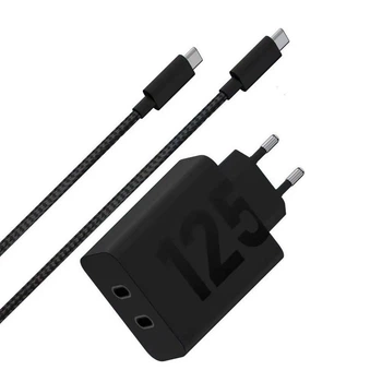 Зарядний пристрій MOTOROLA 125W GaN 2С + кабель 200 см. (PG38C06632) чорний