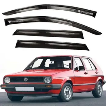 Дефлектори вікон ветровики Volkswagen Golf II 5d 1983-1992 Хечбек Скотч 3M Voron Glass