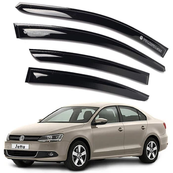 Дефлектори вікон ветровики Volkswagen Jeeta 2010-2015 Седан Скотч 3M Voron Glass