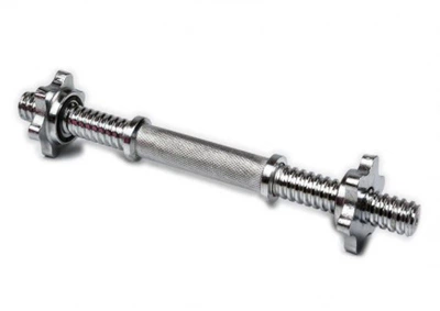 Гриф для гантелі EasyFit Ø 25мм з замками 35см хром гриф гантельний (EF8050)