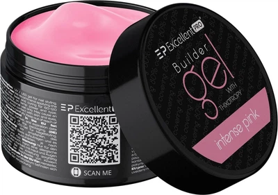 Гель для нарощування нігтів Excellent Pro Builder With Thixotropy Intense Pink 50 г (5903900444675)
