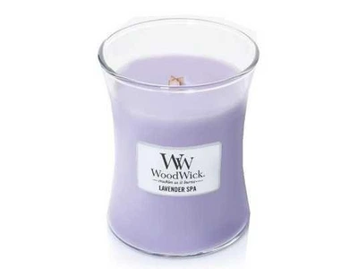 Ароматична свічка з ароматом лаванди й евкаліпта Woodwick Medium Lavender Spa 275 г