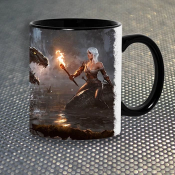 Чашка Fan Girl Сирі Відьмак The Witcher New (14414) 330 мл Чорний