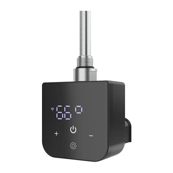 ТЭН для полотенцесушителя OnlyHeat Onyx Black Pro Wi-Fi 0.6 кВт скрытый монтаж Черный