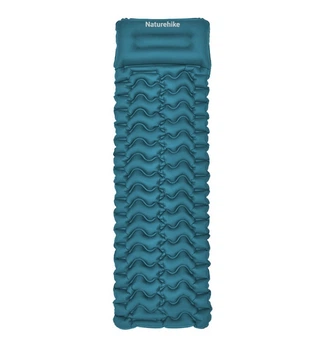 Матрац надувний одинарний Naturehike CNK2550WS019 (65 мм) з мішком для надування Синій HDSYR_2199