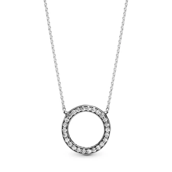 Ожерелье Pandora "Сияющий круг" 590514CZ