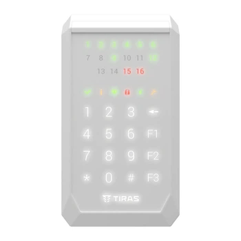 Сенсорная клавиатура Tiras Technologies K-PAD16+ (white) для управления охранной системой Orion NOVA II