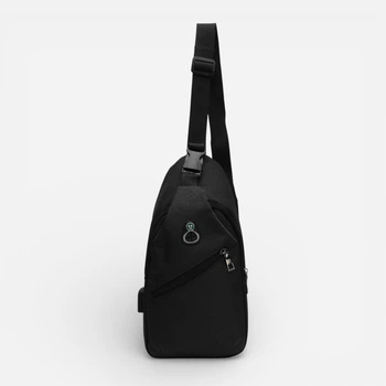 Сумка-слинг мужская Laras 10Rem0112-black Черная (ROZ6400013701)