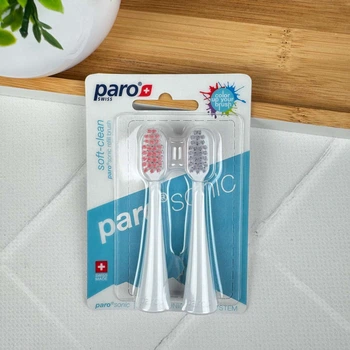 Сменные насадки для щетки paro®sonic 7.760 soft-clean для нежного и тщательного очищения, 2 шт