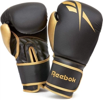Мужские боксерские перчатки Reebok Boxing Gloves Черный, Золотистый 14 унций (RSCB-11117GB-14)