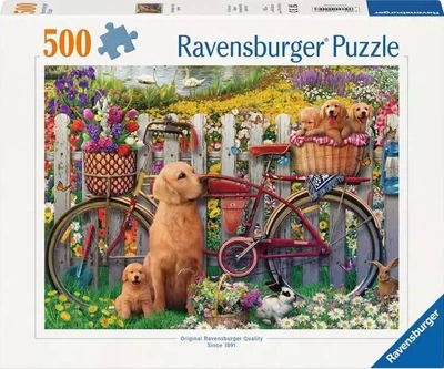 Пазл Ravensburger Cute Dogs in the Garden 500 елементів (4005555002093)