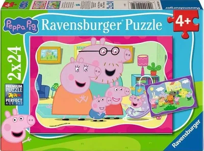 Puzzle Ravensburger Peppa Pig 2 x 24 elementy (4005555041849)