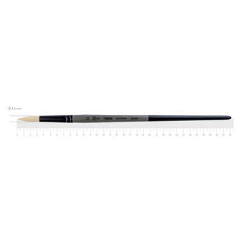Пензель синтетика кругла TERRA 1608R №12 довга ручка ROSA
