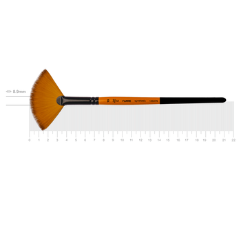 Пензель синтетика віялова FLAME 1368FN №10 коротка ручка ROSA