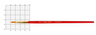 Пензель синтетика плоска № 4 коротка ручка ROSA START
