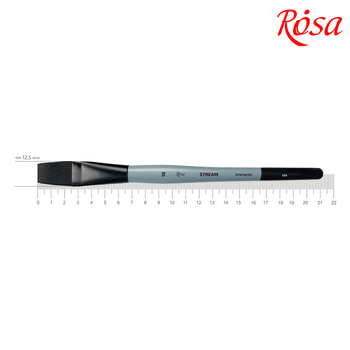 Кисть синтетика плоска STREAM 134 №10 коротка ручка ROSA