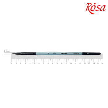 Кисть синтетика кругла STREAM 132 №5 коротка ручка ROSA