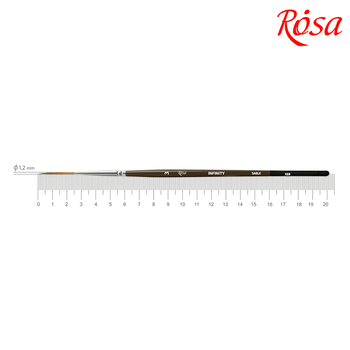 Пензель соболь круглий лайнер INFINITY 128 № 3 коротка ручка ROSA