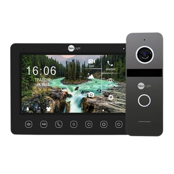 Комплект видеодомофона Neolight NeoKit FHD PRO (KAPPA+HD + SOLO FHD) 7" 16:9 1024×600 камера 1080p