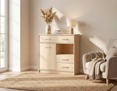 Комод 1Д3Ш Мебель-Сервис Типс дуб самоа(543194085)