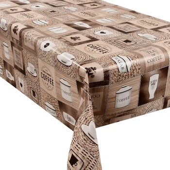 Клейонка на стіл DEKORAMA 226A, ПВХ, 1.40×20 м, бежево-коричнева