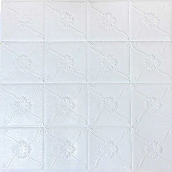 Самоклеющаяся декоративная 3D панель Белый фасад 700x770x3 мм